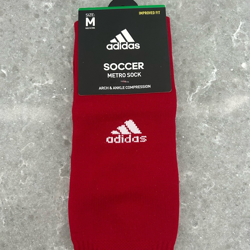 Adidas Red metro soccer Socks compression ultimate fit